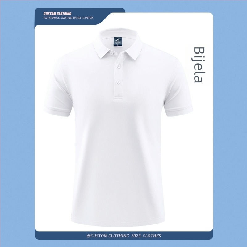 Polo majica za ljetnu radnu odjeću – prilagođena s tiskom logotipa i izvezenim detaljima; 50% pamuk (combed cotton); materijal koji upija vlage; kratki rukavi; prilagođeni kroj; strojno pranje