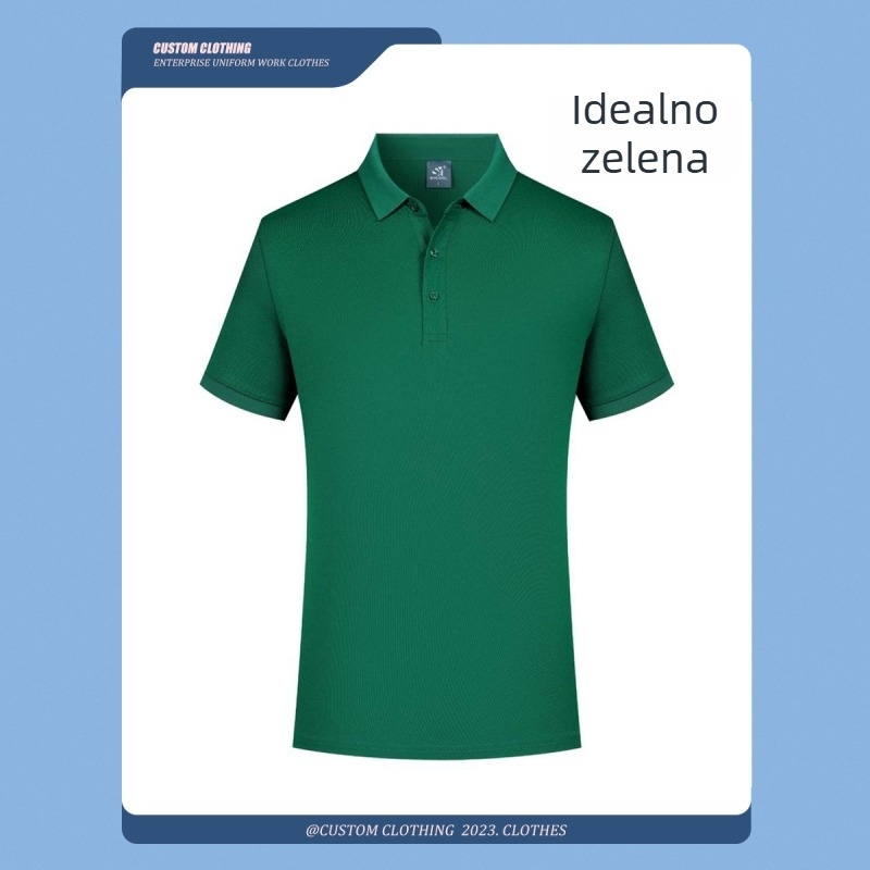 Polo majica za ljetnu radnu odjeću – prilagođena s tiskom logotipa i izvezenim detaljima; 50% pamuk (combed cotton); materijal koji upija vlage; kratki rukavi; prilagođeni kroj; strojno pranje