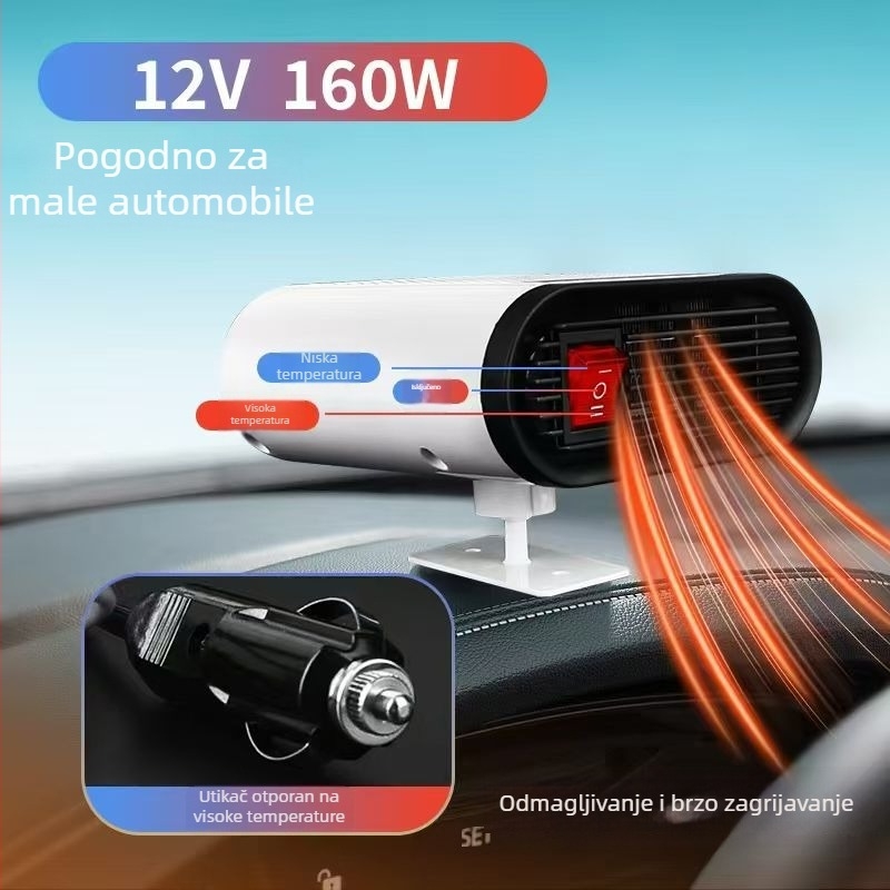 Ugradbeni grijač za električna vozila, 480W ABS kućište, odmagljivanje/odmrzavanje, model P30MAX
