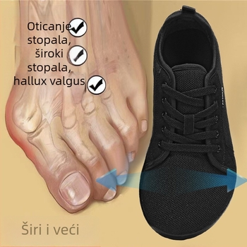 Muške platnene tenisice s okruglim vrhom, mrežasti gornji dio, ravna potplata, vezanje sprijeda