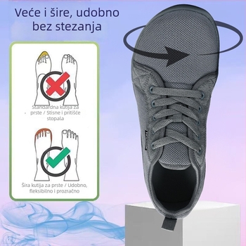 Muške platnene tenisice s okruglim vrhom, mrežasti gornji dio, ravna potplata, vezanje sprijeda