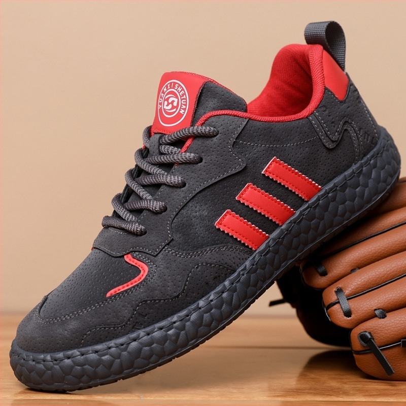 Muške tenisice od velura casual stil, uzorak color-block, Goodyear gumena potplat, prednje vezanje.