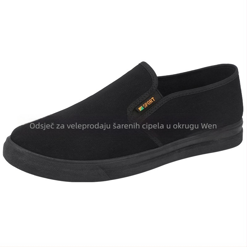 Muške platnene slip-on tenisice, okrugli nos, niski profil, uložak od čistog pamuka