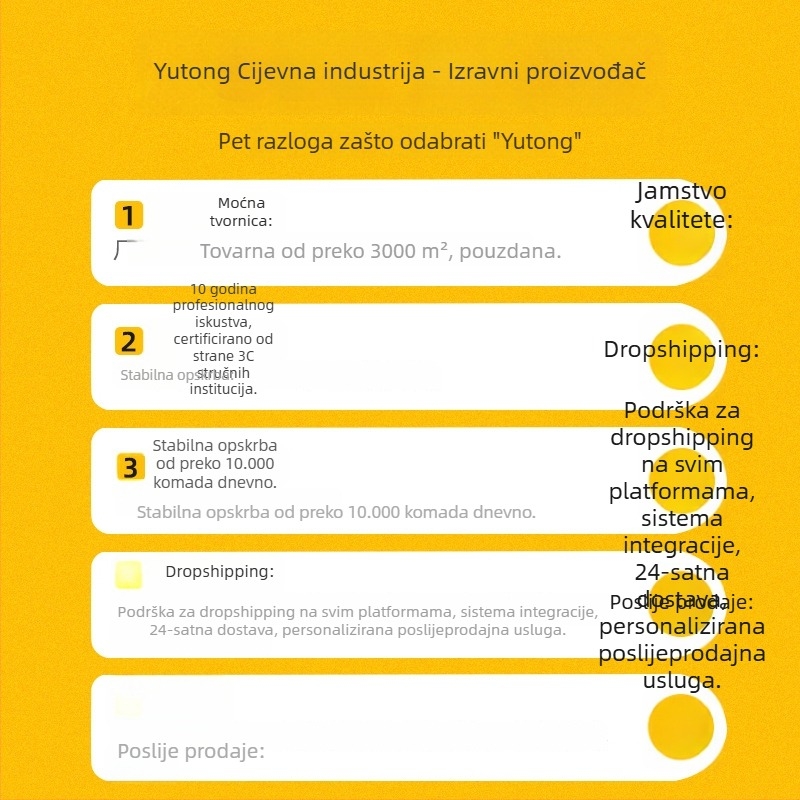 Xingwandun korugovana nehrđajuća čelična dovodna cijev, CE certifikat, moderan dizajn