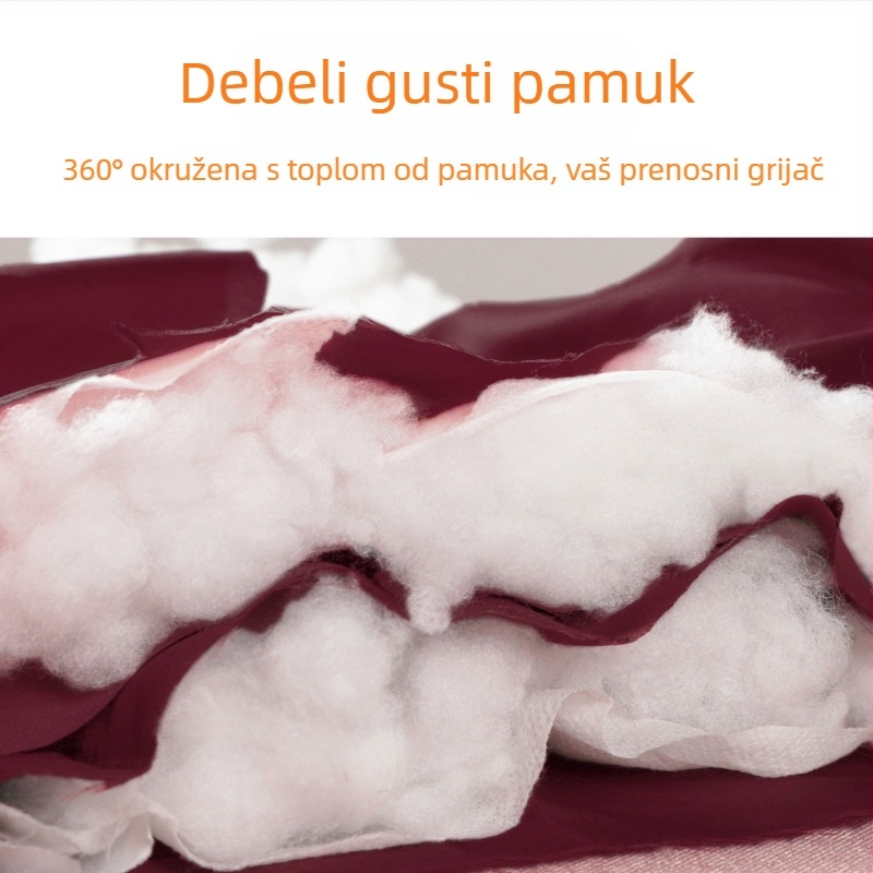 Datang Furen Ženski fleece-om obloženi topli prsluk za zimu za žene srednje dobi i starije, regulirana duljina 50–65 cm, poliester, cvjetni uzorak, završna obrada protiv nabiranja
