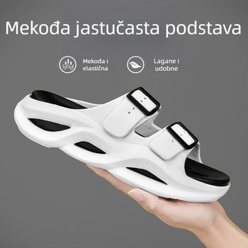 Muške slide sandale, EVA gornji dio i EVA potplat, otvoreni prst, mladenački stil (Kod 2451)