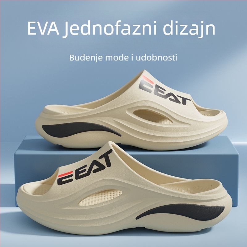 Unisex EVA papuče - EVA gornji dio, EVA potplat, sportski stil, vulkanizirani potplat, površina s pola zrnatosti