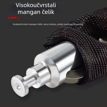 Lančani sigurnosni lokot za bicikle, Strong Force, model 201, legura, 500 g, prenosno, za bicikle, električna vozila i motocikle