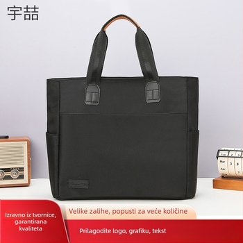 Yu zhe Tote torba, unisex torba za gradske potrebe, Oxford platno, velika kapaciteta, kvadratni oblik za dokumente