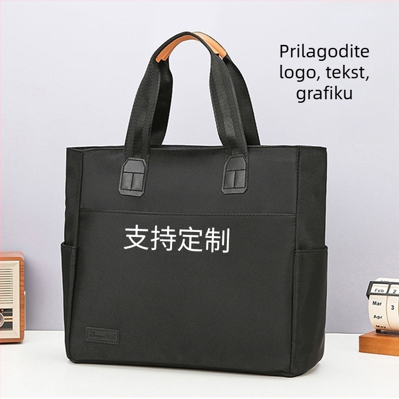 Yu zhe Tote torba, unisex torba za gradske potrebe, Oxford platno, velika kapaciteta, kvadratni oblik za dokumente