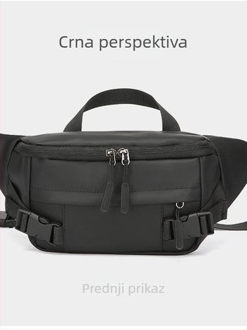 Muška torba za struk uličnog stila, membranski materijal, prozračna, ultra lagana, otporna na habanje, polyesterova podstava