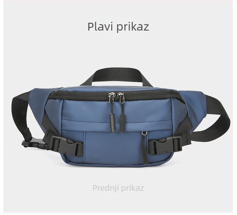 Muška torba za struk uličnog stila, membranski materijal, prozračna, ultra lagana, otporna na habanje, polyesterova podstava