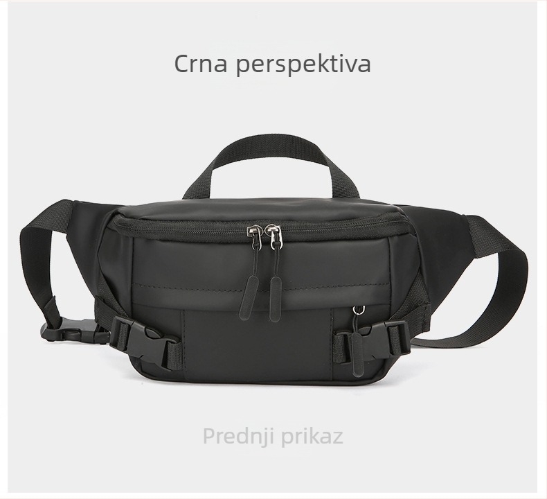 Muška torba za struk uličnog stila, membranski materijal, prozračna, ultra lagana, otporna na habanje, polyesterova podstava