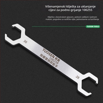 Tuosen kliješta za uklanjanje cijevi podnog grijanja, stil kliješta za cijevi, standardne značajke