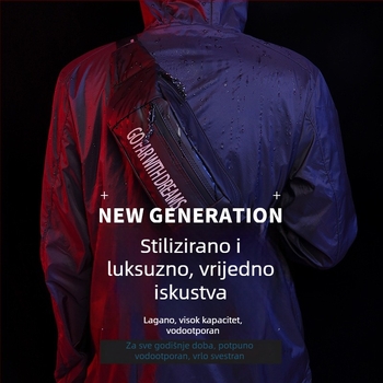 PU sportska torbica za pojas (Yipinu) — vodootporna, otporna na habanje, zaštita od krađe, podstava od najlona, za vanjske sportove
