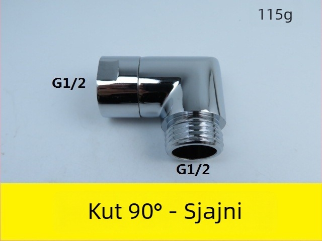 Bakreni kutni adapter za tuš, 135° i 90°, Yong Xin
