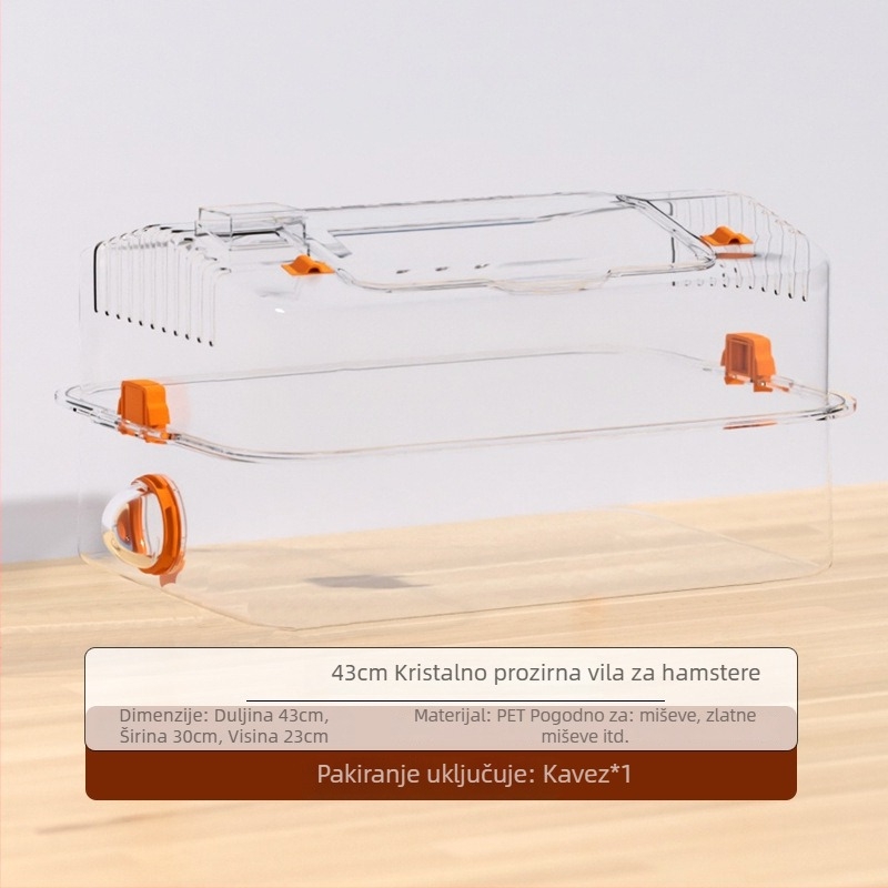 Akrilni kavez za hamstere, za sve sezone, dekorativno uređenje okoliša (Akrilni kavez; Za hamstere; Za sve sezone; Dekorativno uređenje okoliša)