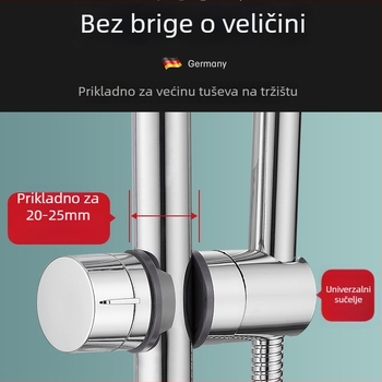 Tuš stalak Ji Mu, ABS materijal, elektroplating, nominalni tlak 5 MP, moderan i jednostavan stil