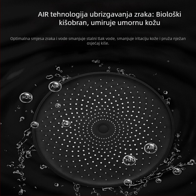 Diphen ručna glava tuša – kišni mlaz, masaža i raspršivanje; ABS kućište, zidna montaža, model Button Gypsophila handheld