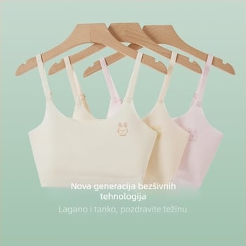 Potkošulja-vest za djevojčice 9–13 godina, najlon materijal, podstava od spandeksa 30–50%, ultra-tanke oblikovane čašice s pamukom, naramenice s vezicama