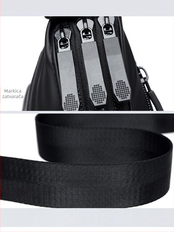Muška torbica preko ramena – crossbody, PU koža; podstava od poliestera; gradski stil jednostavnosti; marka Celikoel; vodootporna, lagana, otporna na habanje i proširiva.
