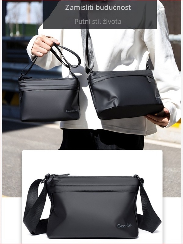 Muška torbica preko ramena – crossbody, PU koža; podstava od poliestera; gradski stil jednostavnosti; marka Celikoel; vodootporna, lagana, otporna na habanje i proširiva.