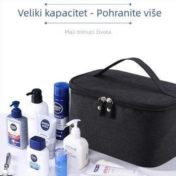 Vodootporna putna torbica za kozmetiku, unisex, od Oxford platna, prozračna, antibakterijska, podstava od poliestera, gradski minimalistički stil
