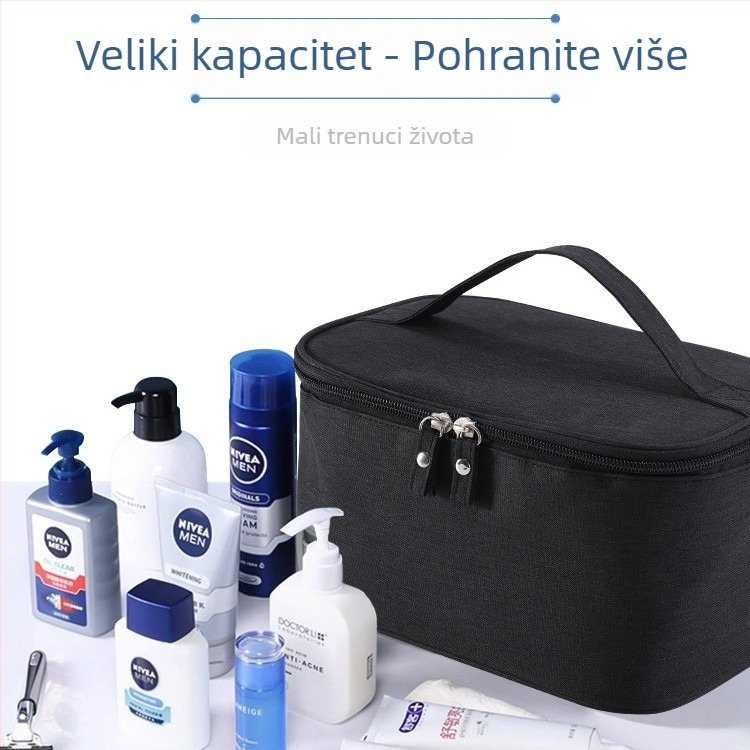 Vodootporna putna torbica za kozmetiku, unisex, od Oxford platna, prozračna, antibakterijska, podstava od poliestera, gradski minimalistički stil