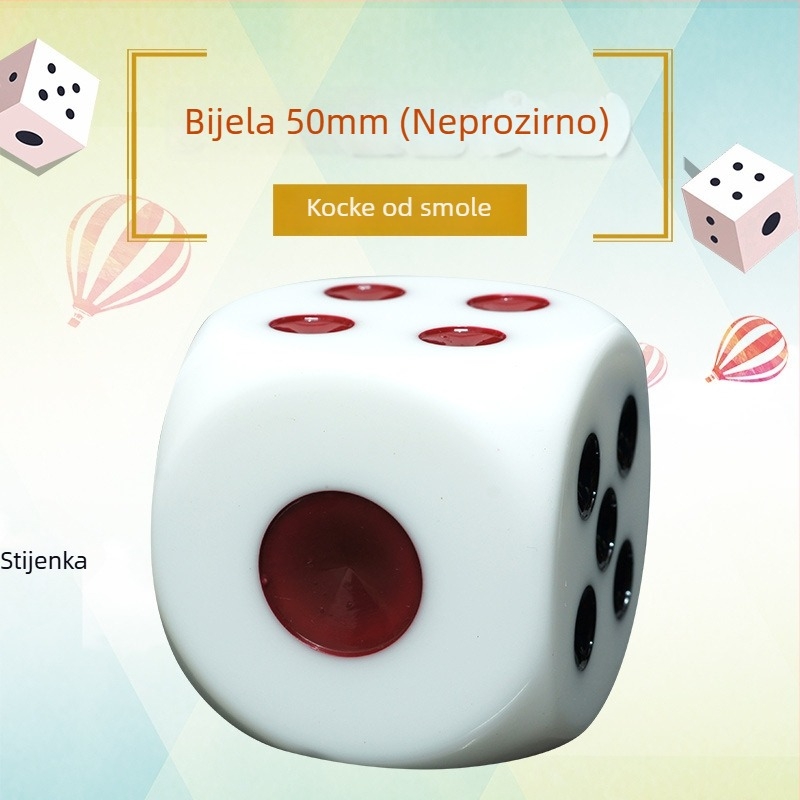 Royal Saint kockice, smola, 6‑strani, prilagodljive; paket od 1000 za šah i igre karata.