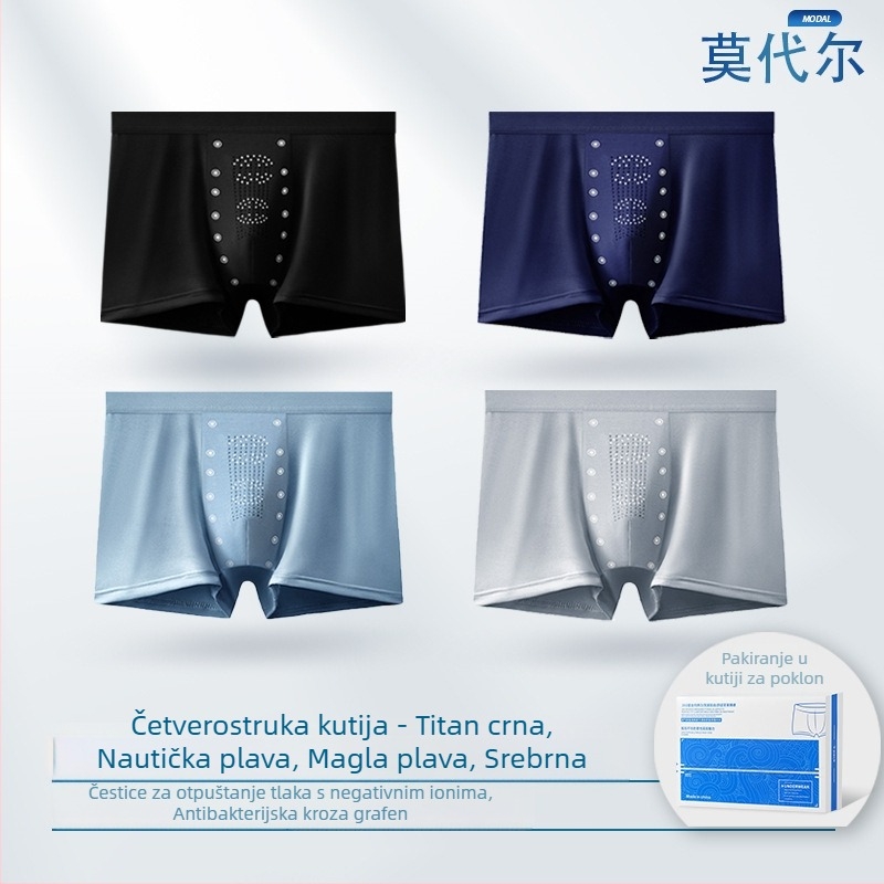 Muške bokserice od modalnog materijala – bešivne, antibakterijske, srednja visina struka, podstava od modalnog materijala