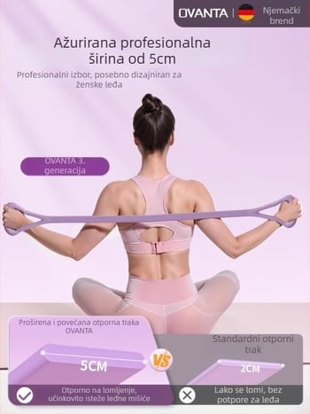 Figure-8 silikonska otporna traka – Ovanda Pull Exerciser, trening leđa, otvaranje ramena, kućna joga elastični pojas