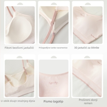 Wrap grudnjak/bustier, bezšivni, Modal vlakno 70-80%, tanke oblikovane šalice, za tinejdžerice 13-18