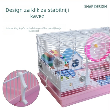 Metalni kavez za hamstere – pravokutnog oblika, prozračan, lako za čišćenje