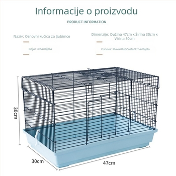 Metalni kavez za hamstere – pravokutnog oblika, prozračan, lako za čišćenje