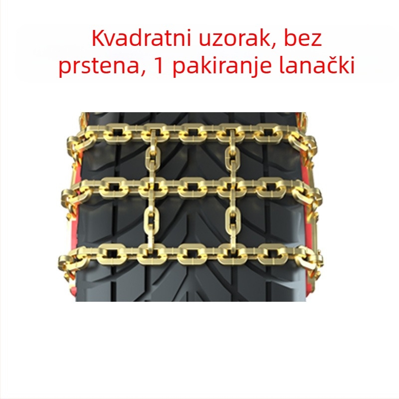 Tian-oblika anti-slip lanac za automobil – čelik, universalni, odgovara gumama 165–275, za osobna vozila, SUV-ove, terenaca i komercijalna vozila; težina 3–13 kg