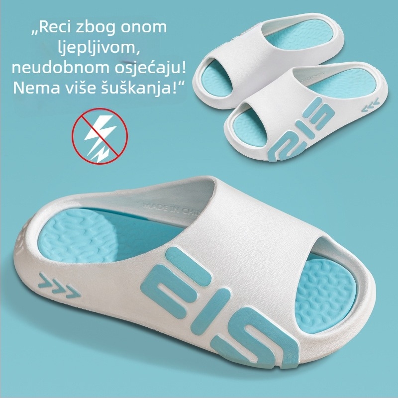 Dječje EVA flip-flopice s uzorkom slova, unisex, za uzrast 6–12 godina, prozračne, kontrola mirisa