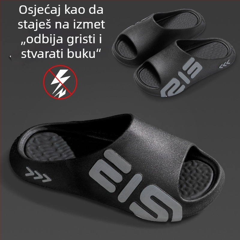 Dječje EVA flip-flopice s uzorkom slova, unisex, za uzrast 6–12 godina, prozračne, kontrola mirisa