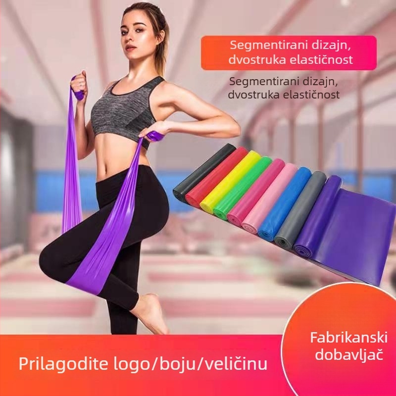 Traka otpora – Joga i fitness rastezanje, TPE materijal, pogodno za fitness i oblikovanje tijela, jačanje ruku