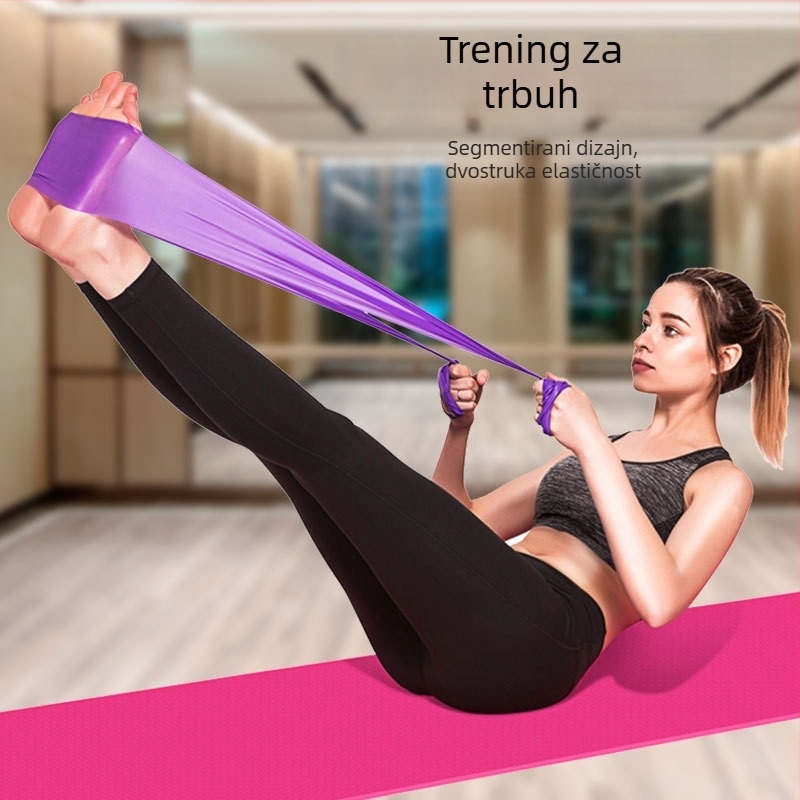 Traka otpora – Joga i fitness rastezanje, TPE materijal, pogodno za fitness i oblikovanje tijela, jačanje ruku