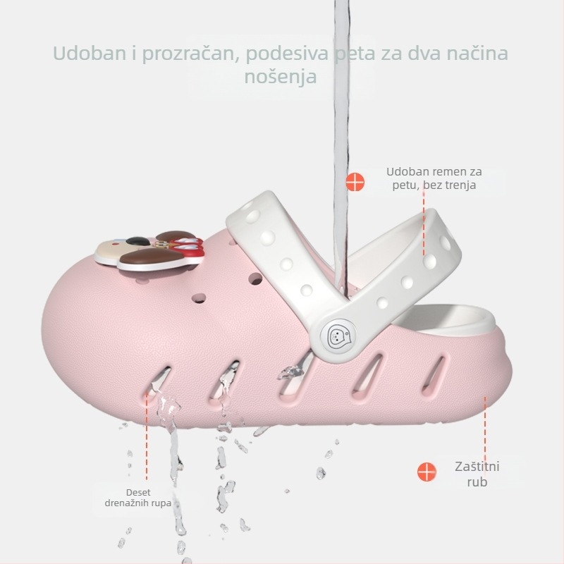Dječje sandale za plažu, EVA gornji dio, Unisex, Cartoon Paradise stil, Uzraste 1–3 i 7–12 godina