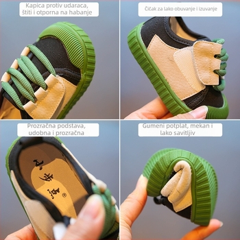 Dječje tenisice od platna s Velcro zatvaračem, unisex, za djecu 12–36 mjeseci, proljeće/jesen