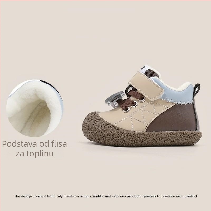Dječje cipele za učenje hodanja s mekim potplatom, protiv klizanja, platnene, Velcro kopčanje, za proljeće i jesen, unisex
