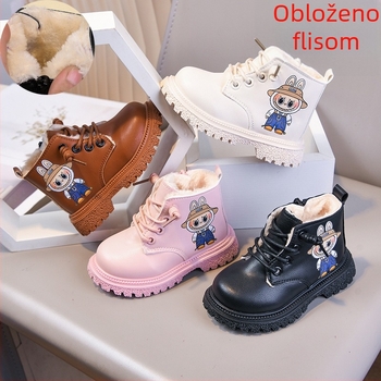 Unisex Martin čizme s toplom flec podsukom, bočni zip, gumeni potplat, niska visina čizme, zimski model 2025
