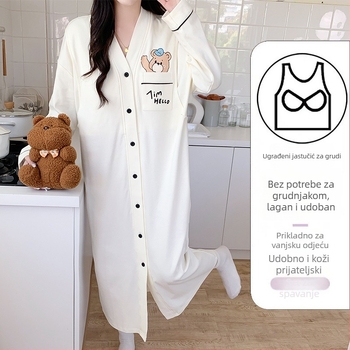 Trudničke haljine za dojenje, midi A-linija, V izrez, dugi rukav, pamuk 70–80%, ljeto 2024