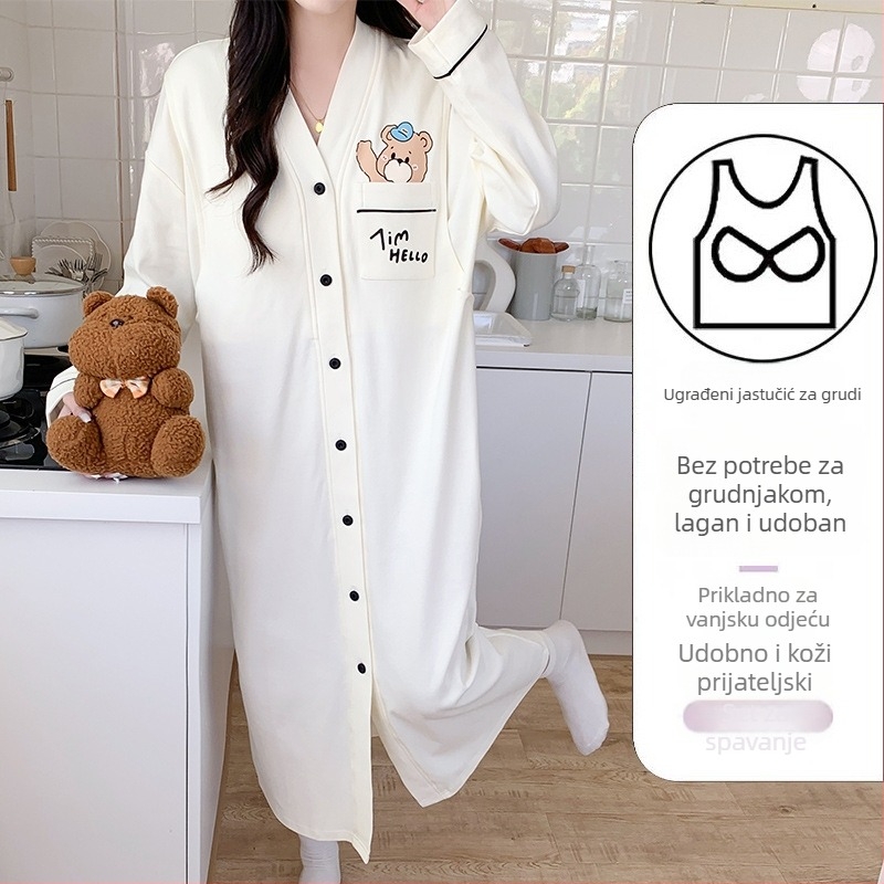 Trudničke haljine za dojenje, midi A-linija, V izrez, dugi rukav, pamuk 70–80%, ljeto 2024