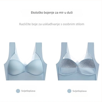 Trudnički grudnjak bez žice – bezšivni dizajn, vest-stil, potpuno košarice, tanko oblikovane košarice, čvrste naramenice, najlon (70–80%)