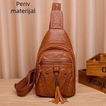 Ženska crossbody torba od PU kože, vertikalni kvadratni oblik, zatvarač, podstava od poliestera, unutarnji džepovi