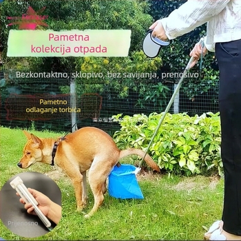 Sklopivi čistač psećih izmeta, automatska funkcija, plastični, s vrećom