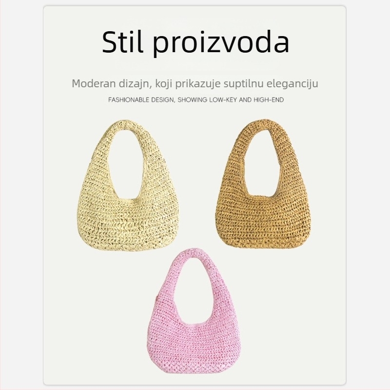 Ženska torbica preko ramena u obliku oblaka, ručni rad, papirni materijal, otvoreni vrh, pretinac za telefon, jednostruka naramenica, gradski stil, proljeće 2025