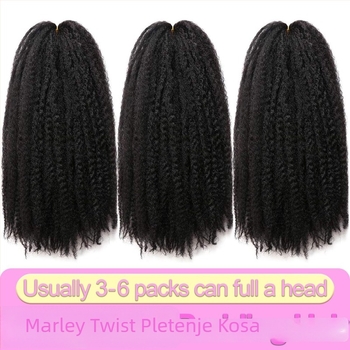 Ponytail perika s Afro kinky kovrčavim dreadlockama, termički otporna sintetička vlakna, model Big Caterpillar